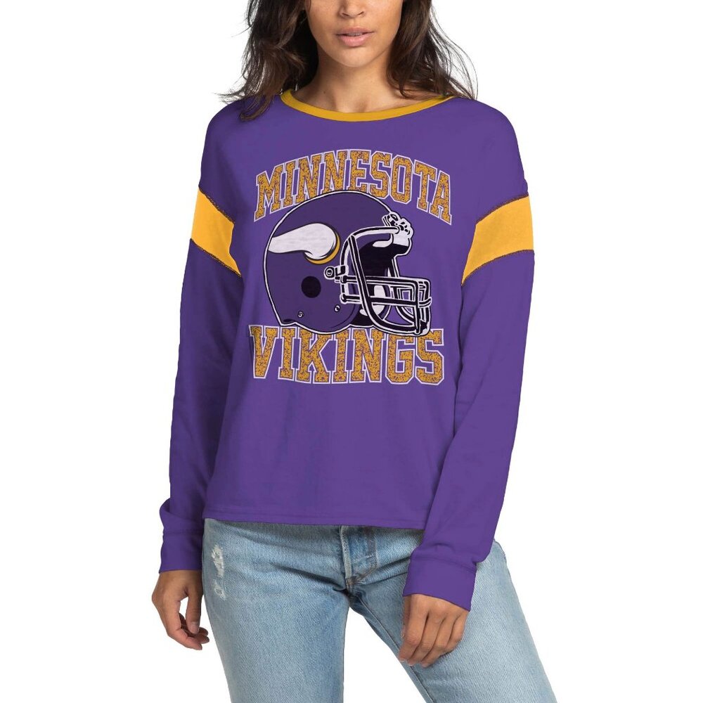 NFL Shop | Minnesota Vikings Junk Food Purple Big Logo Long Sleeve | Large